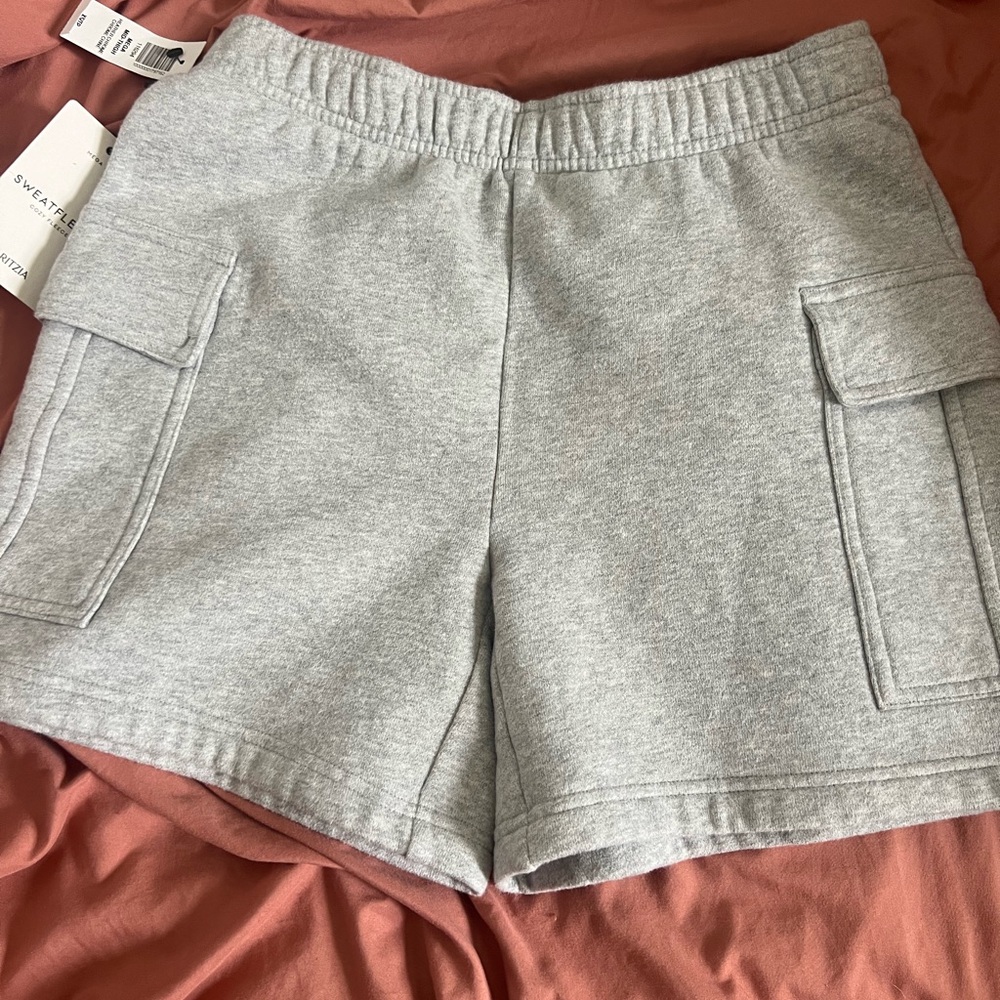 Aritzia Heather Gray Cargo Shorts